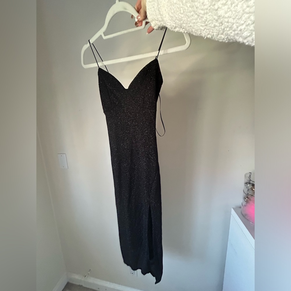 Black shimmer dress
